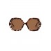 Vacanza Blush Tort Hexagon Sunglasses