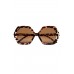 Vacanza Blush Tort Hexagon Sunglasses