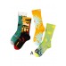 Modern Cartoon printing Jacquard Cotton Mid Calf Socks